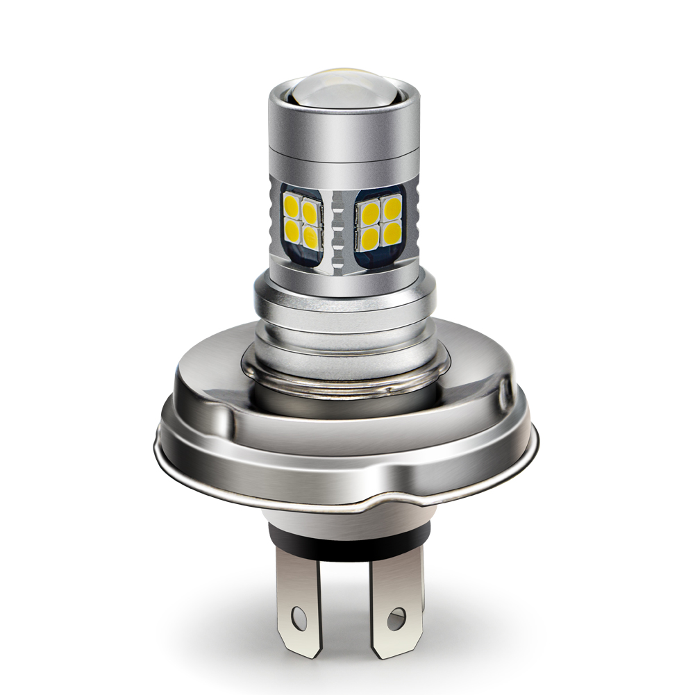 Ruiandsion  p26s p45t led-lampa scooteradapter motorcykel led-strålkastarlampa racerlampa 6v 12v 24v 30v vit varmvit gul: Guld-