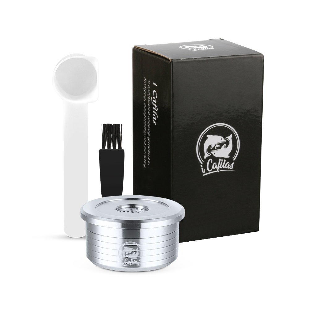 Cápsula de café de metal de aço inoxidável pod para lavazza ponto espresso EP-950 EP-2500 mais reutilizável recarregável copo de café filtro: 1Cup