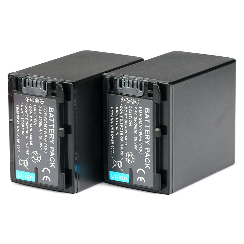 LANFULANG 2 unids/lote NP-FV100 NP FV100 cámara Digital baterías para Sony FDR-AX700 FDR-AX60 FDR-AX45 HDR-CX680 HDR-CX170 HDR-CX300