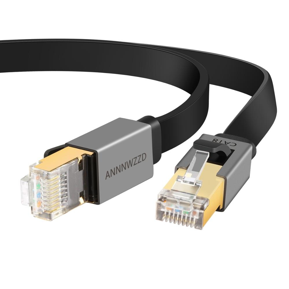 Cat8 Ethernet Cable 40Gbps 2000MHz Network Cable Lan RJ45 Patch Cord for Laptops PS 4 Router RJ45 Ethernet Cable: 15m