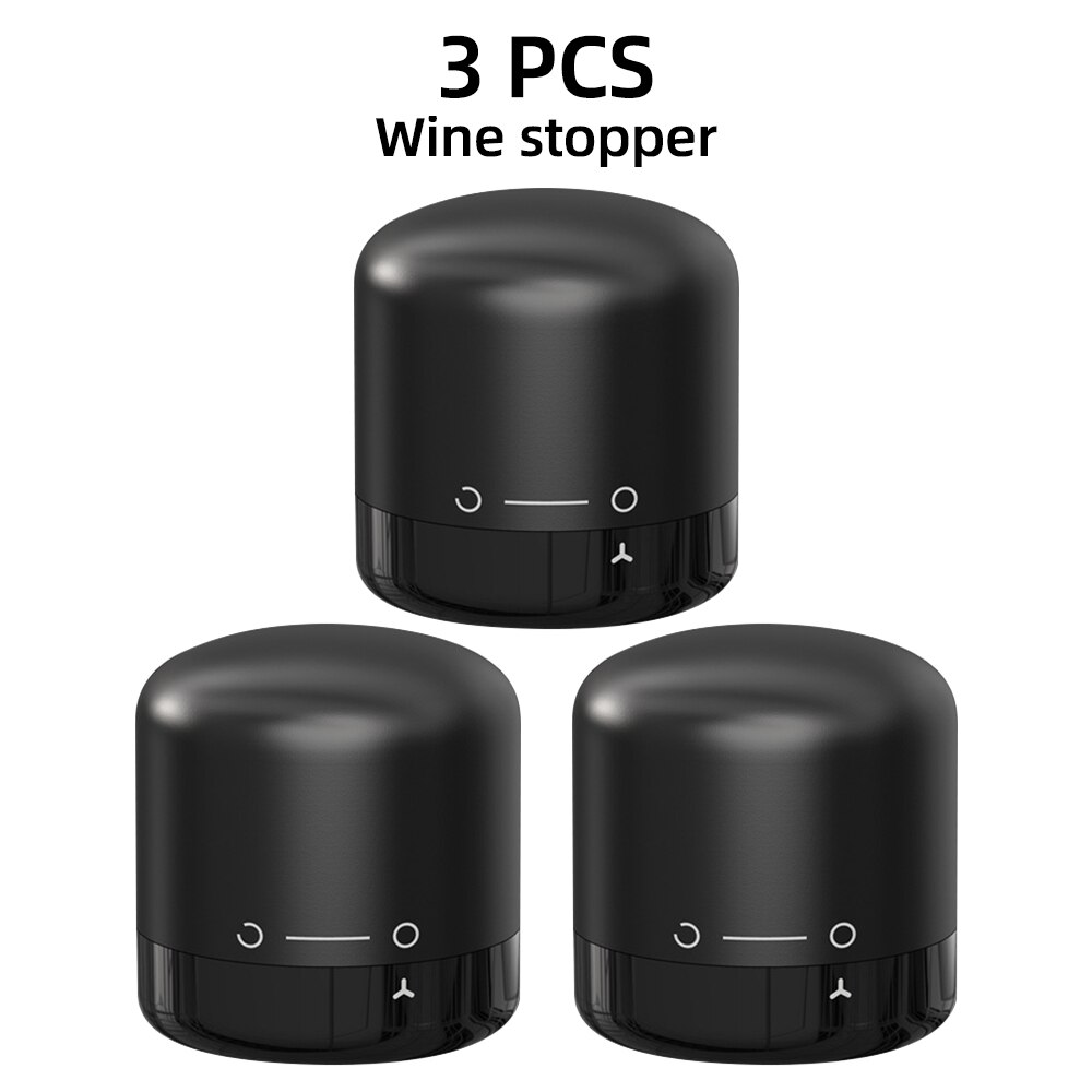 Vacuum Red Wine Bottle Cap Stopper Champagne Bottle Stopper Silicone Sealed Vacuum Retain Freshness Wine Plug Bar Tools 1/2/3ps: Wine bottle 3pc