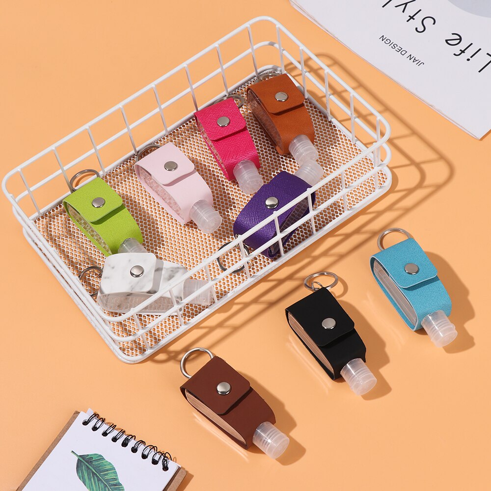 30ml Hand Sanitizer Bottle Portable Keychain Holder Travel Reusable Bottle Hand washing gel Sub-bottling with Keychain Carrier