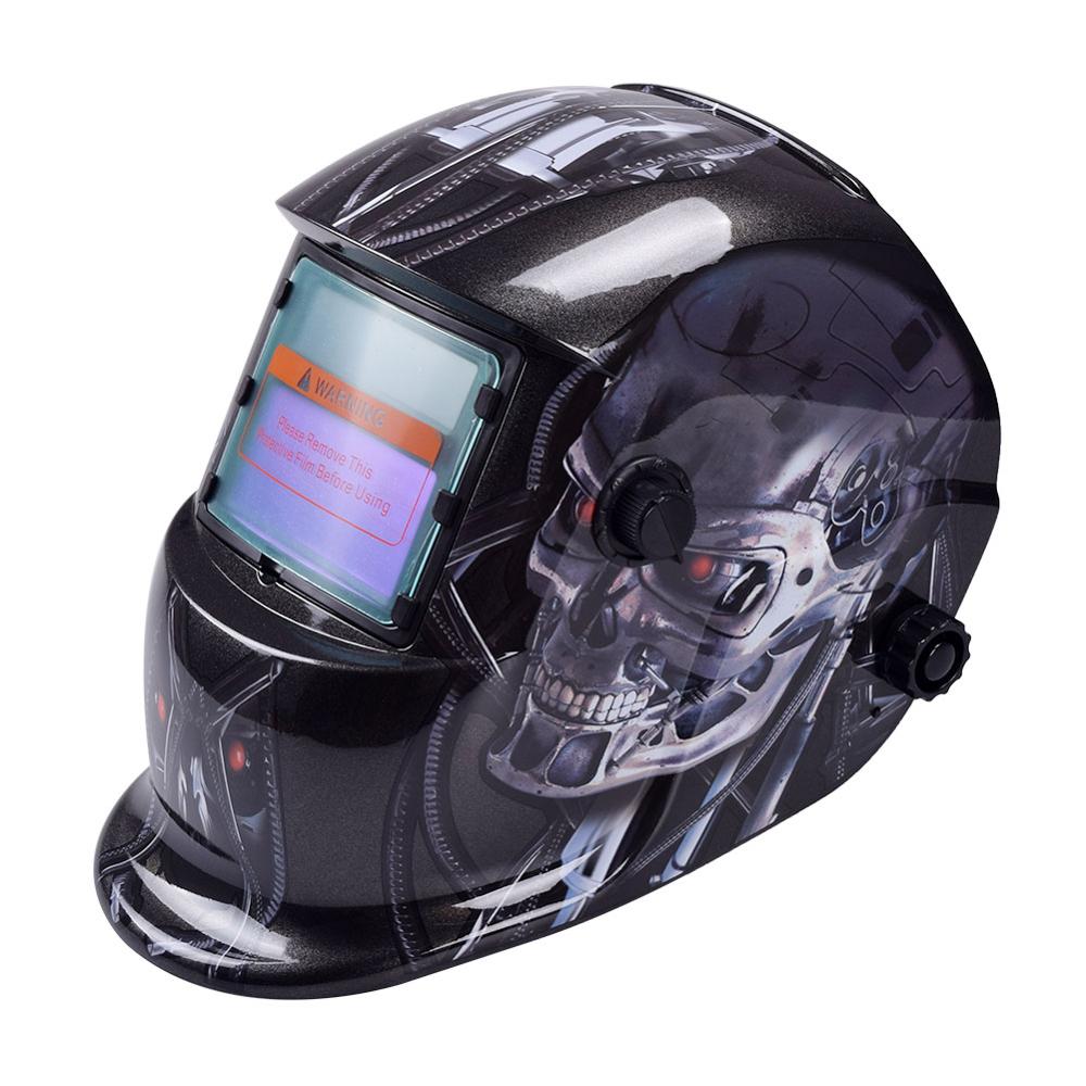 Tacklife-Máscara de Soldadura con función de oscurecimiento automático, casco de soldadura de potencia automática, modo de soldadura de molienda: Plata