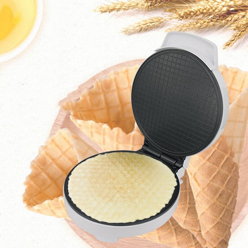 Elektrisk krispig äggrulle maker omelett crepe bakpanna våffla pannkaka ugn diy glass kon maskin uk plug