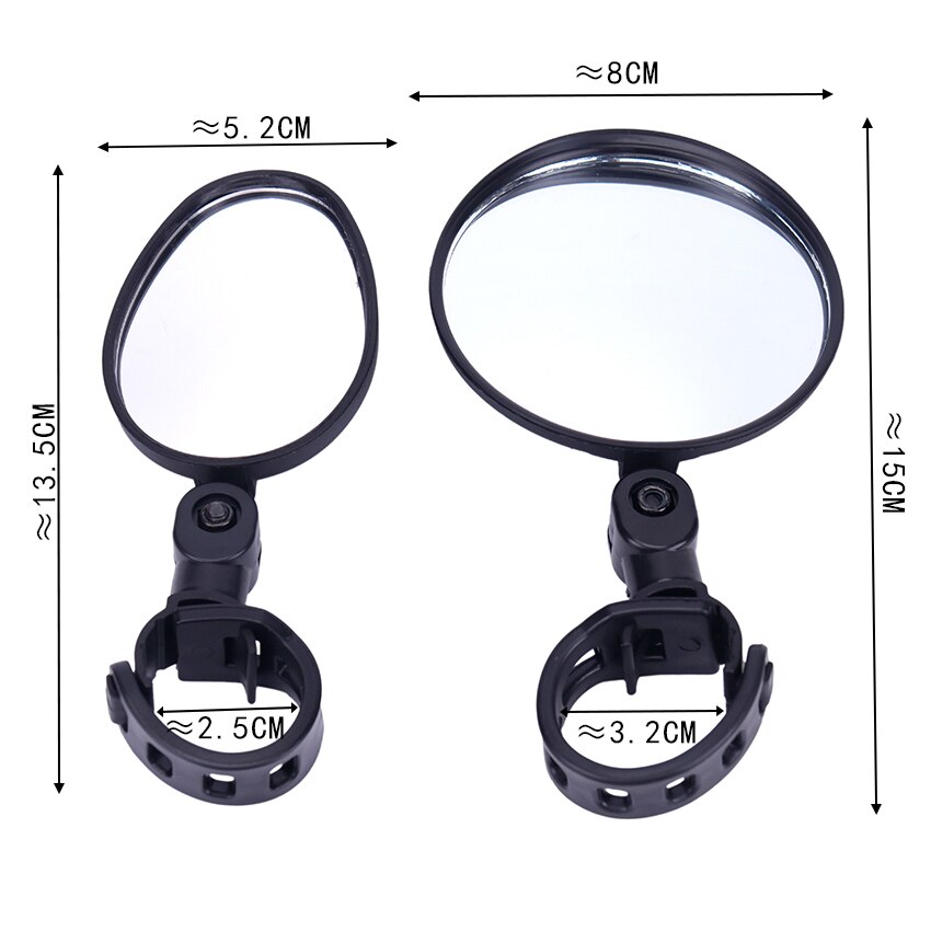 1PC MTB Bike Rearview Mirror Bicycle Rearview Wide Angle Handlebar Mirrors 360 Degree Rotate Cycling Rear View