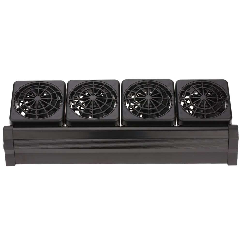 Akvarie akvarium køleblæser system chiller kontrol reducere vandtemperaturen 1/2/3/4 ventilator sæt køler marine dam tilbehør: 4 blæser / Uk-stik