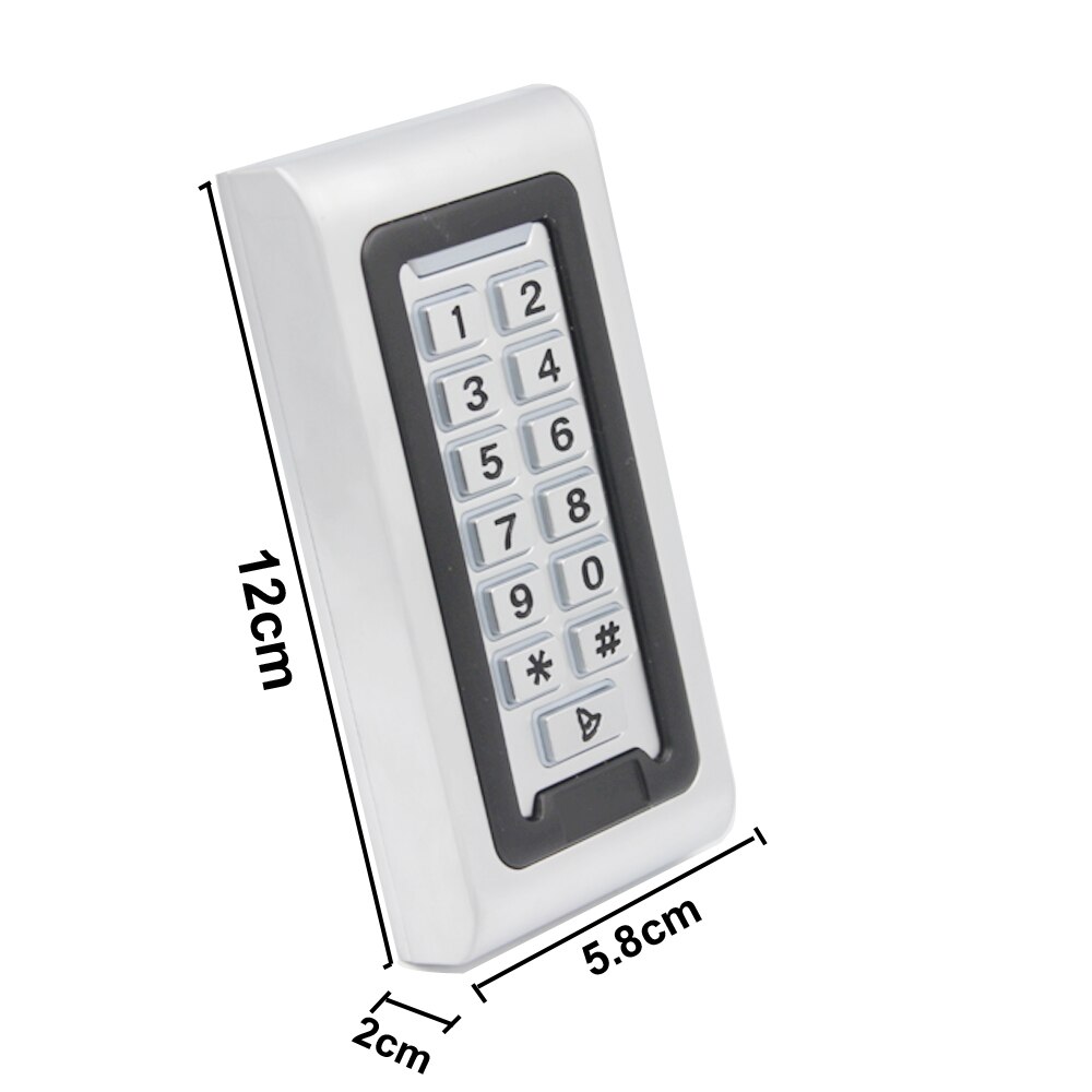 Metal 125Khz RFID access control system 2000Users WG26 input and output security Access Control Backlight Keypad
