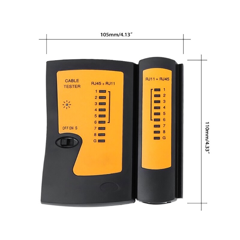 RJ45 Tester de Cable de red Lan teléfono RJ45 RJ11 línea apantallado de red de Ethernet prueba de reparación