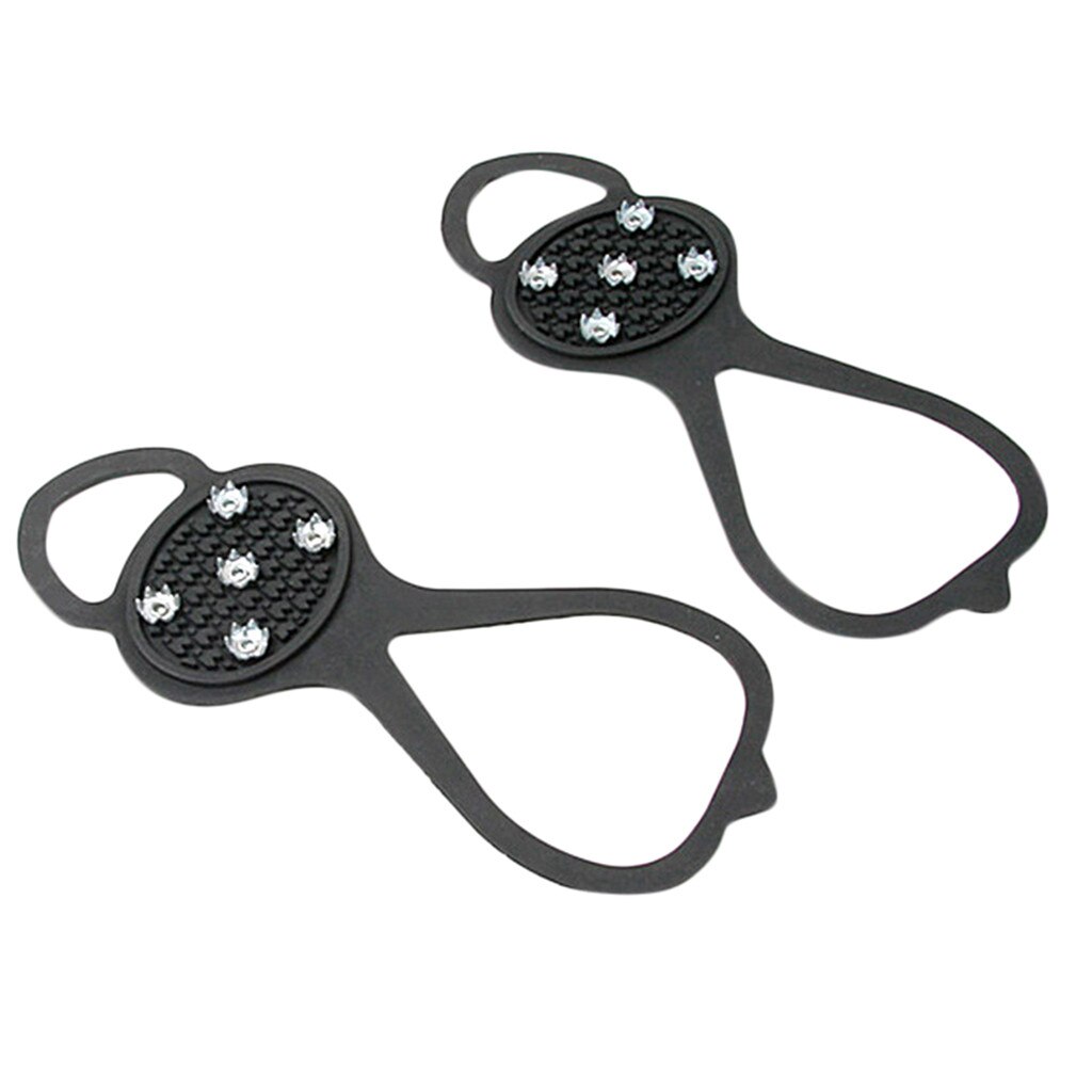 1 paire escalade glace Crampon 5 goujons anti-dérapant glace neige Camping marche chaussures Spike Grip hiver équipement de plein air