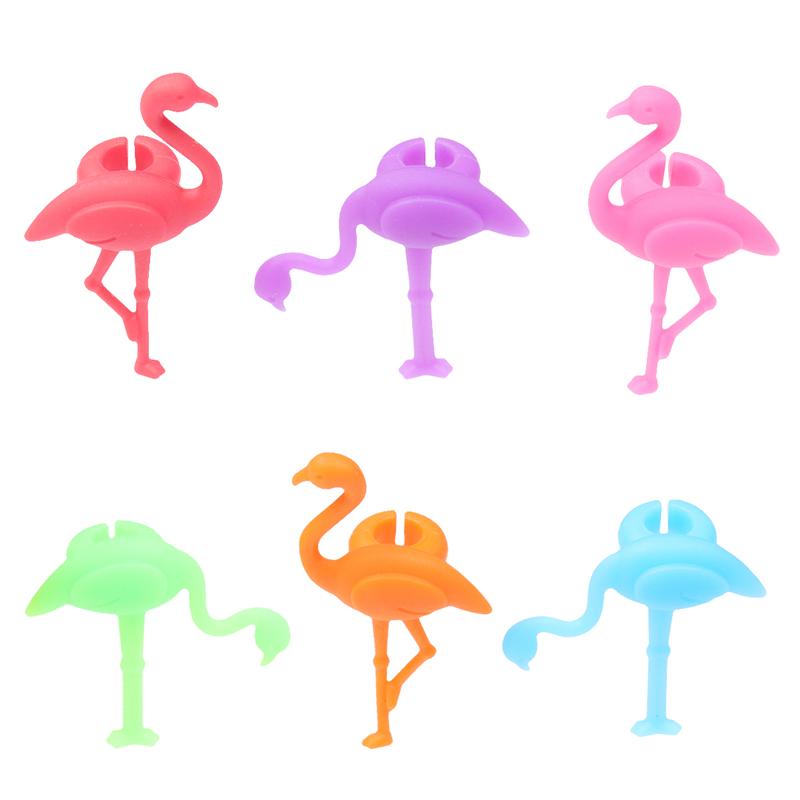 6/12 stk silikone vinglas markør flamingo drink etiket mærke glas identifikation til fest køkkenbord indretning forsyninger