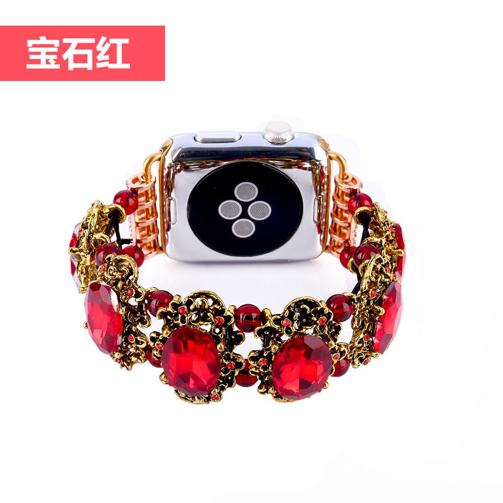 strap for Apple Watch Band 38mm 40mm 42mm 44mm Women, Bohemian Ethnic Antique Style Compatible Iwatch Series 5 4 3 2 1