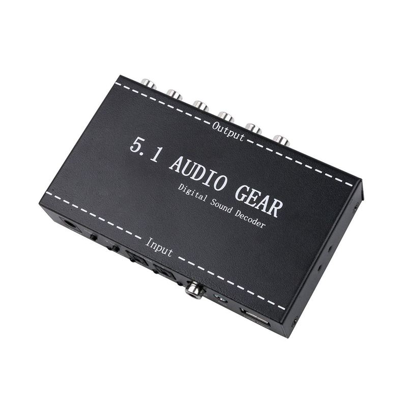 5.1 o Gear 2 in 1 5.1 Channel AC3/DTS 3.5mm o Gear Digital Surround Sound Decoder Stereo (L/R) Signals Decoder HD Player: Default Title