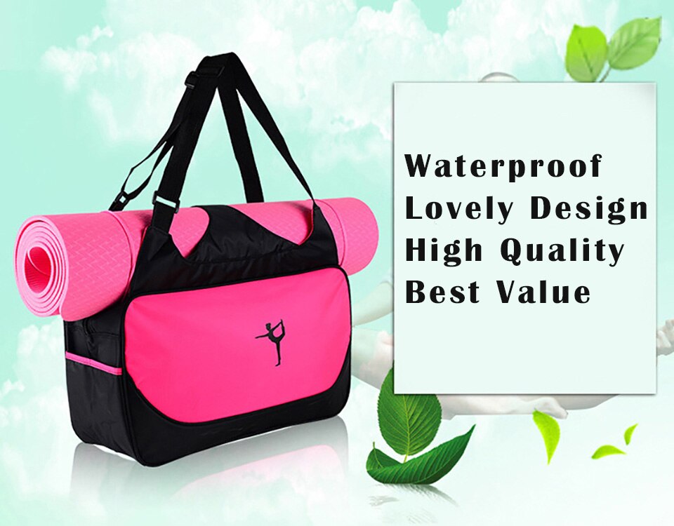 Multifunktionale Wasserdichte Tasche Yoga Yoga für Fitnessstudio matt Nylon Rucksack Schulter Träger Yoga Pilates matt Tasche keine Yoga matt