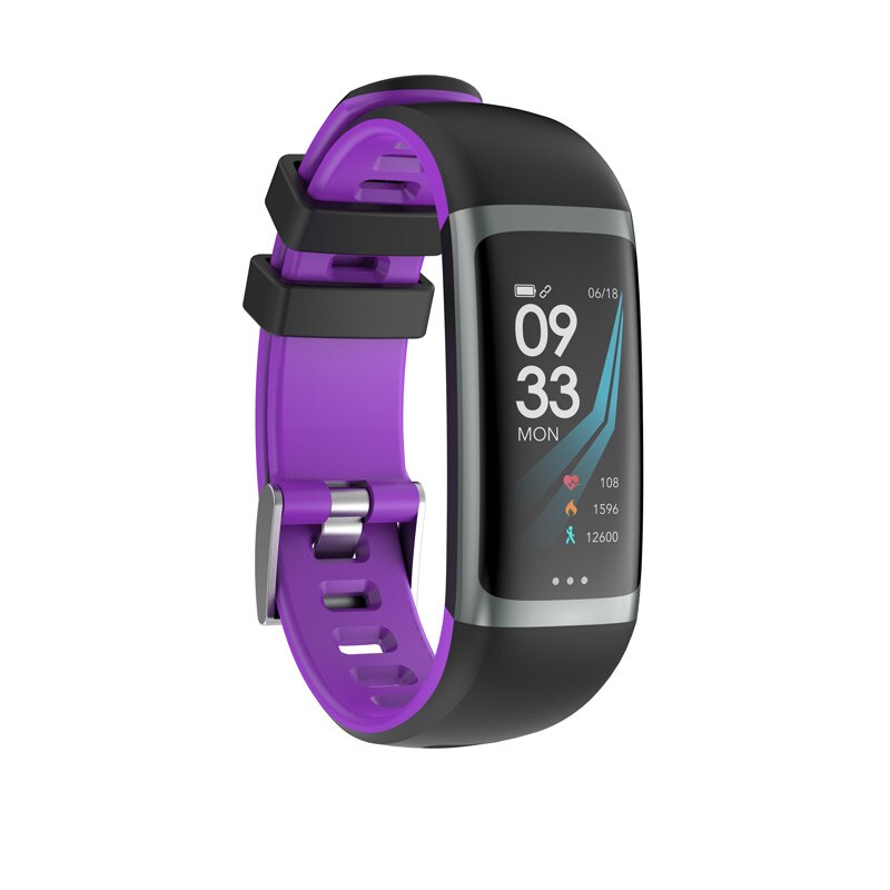 Teamyo G26 pulsera inteligente P67 a prueba de agua ritmo cardíaco presión arterial oxígeno pulsera de Fitness modo MULTI deporte pulsera inteligente: Púrpura