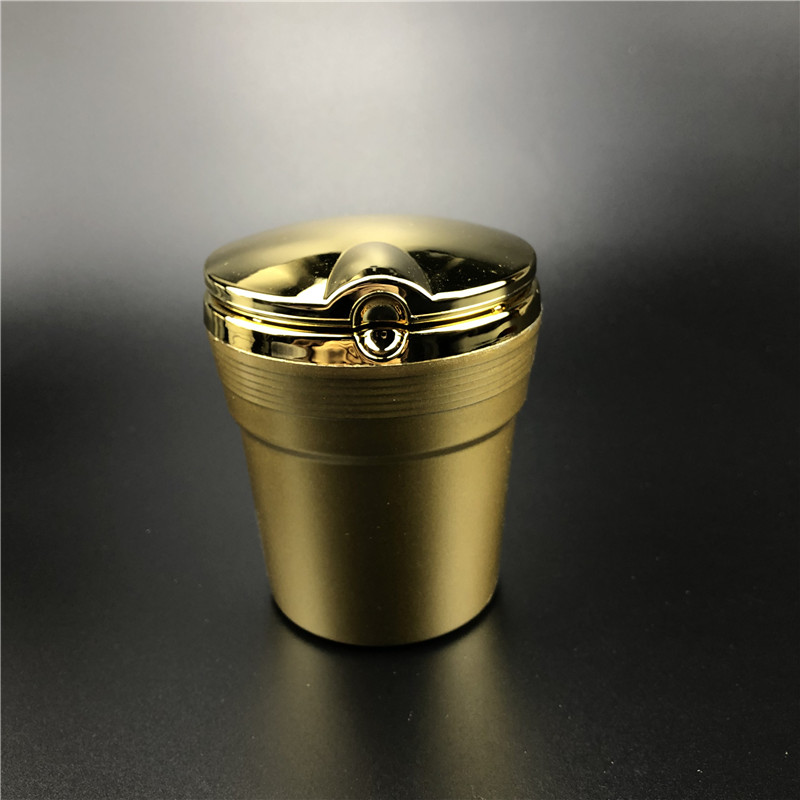 Cenicero de coche con luz azul LED para Ford Focus, Fusion, Escort, Kuga, Ecosport, , Falcon, Mondeo, Taurus, EVEREST: Gold
