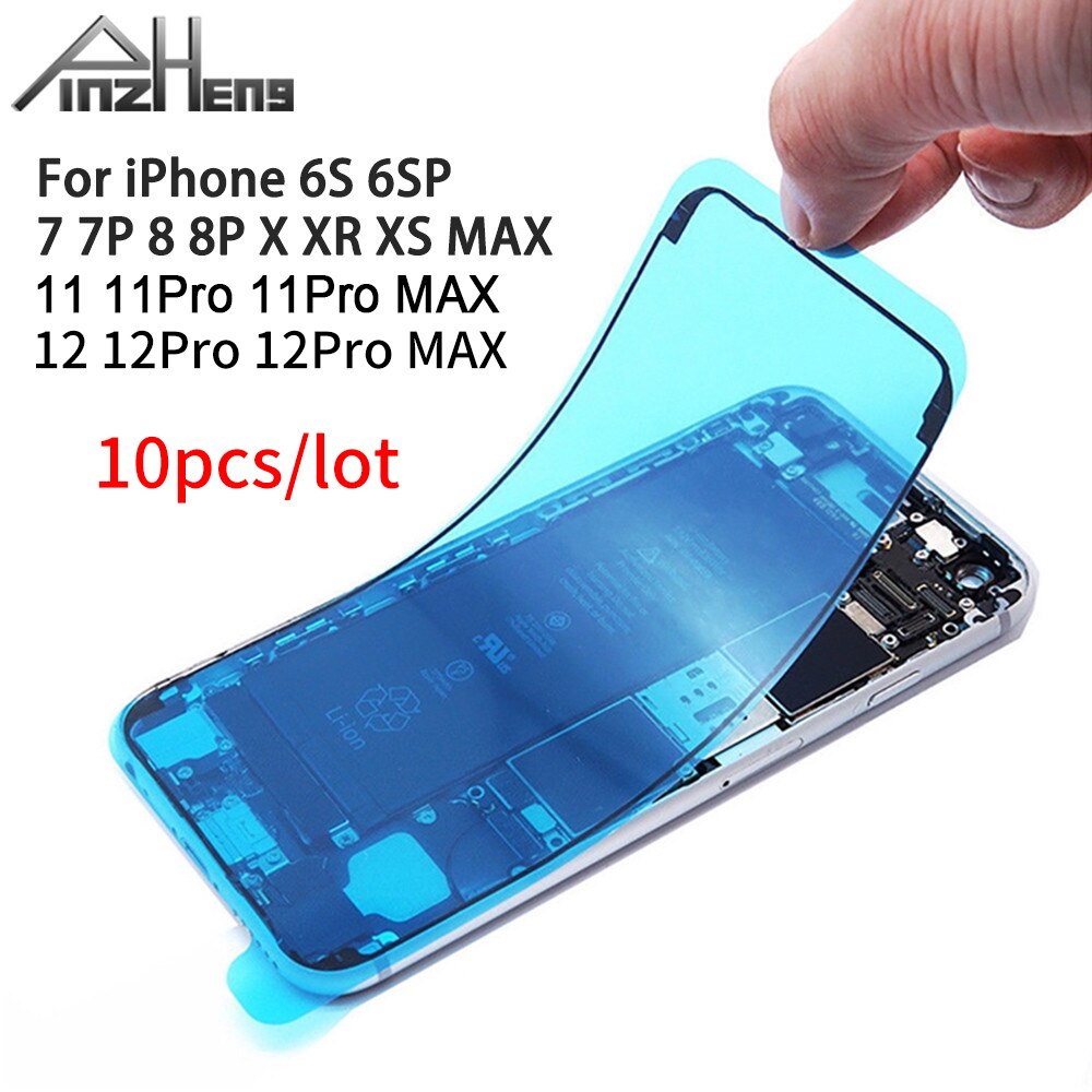 PINZHENG 10 sztuk wodoodporny telefon naklejki dla iPhone 7 6 6s 8 Plus X 11 12 naklejki ekran LCD taśma klejąca taśma klejąca zestaw naprawczy