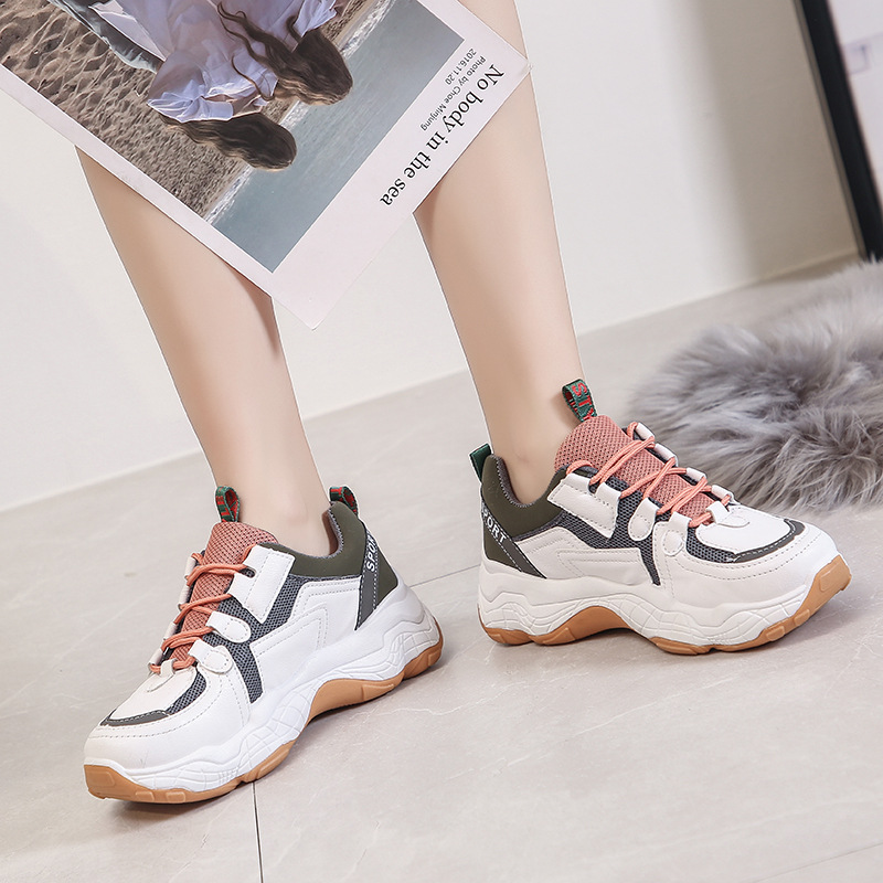 Women Sneakers Platform Breathable Lace Up Spring Autumn Leather Plush Warm Fur Vulcanized Shoes Running Shoes Women Winter