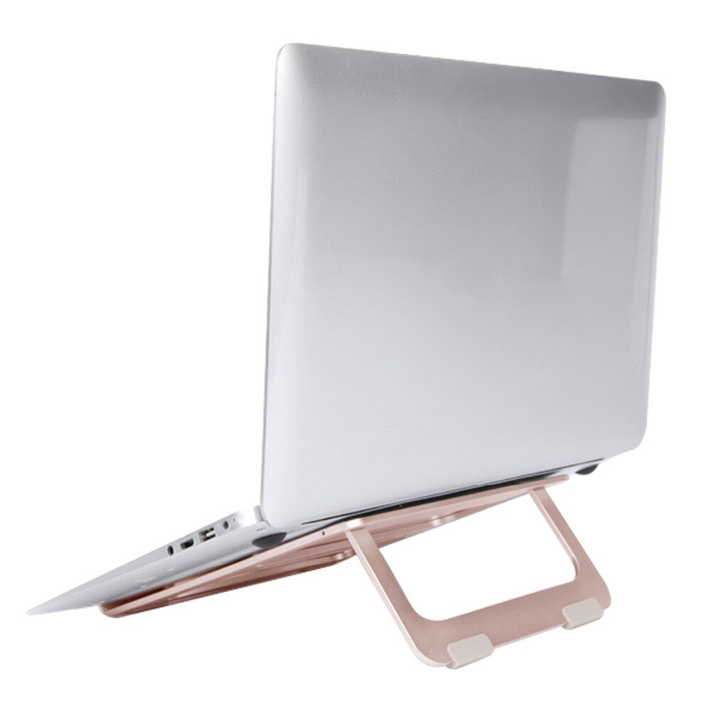 Folding Aluminum Notebook Laptop Anti-slip Cooling Pad Stand Holder Ergonomics Angle for MacBook 10-17 inch