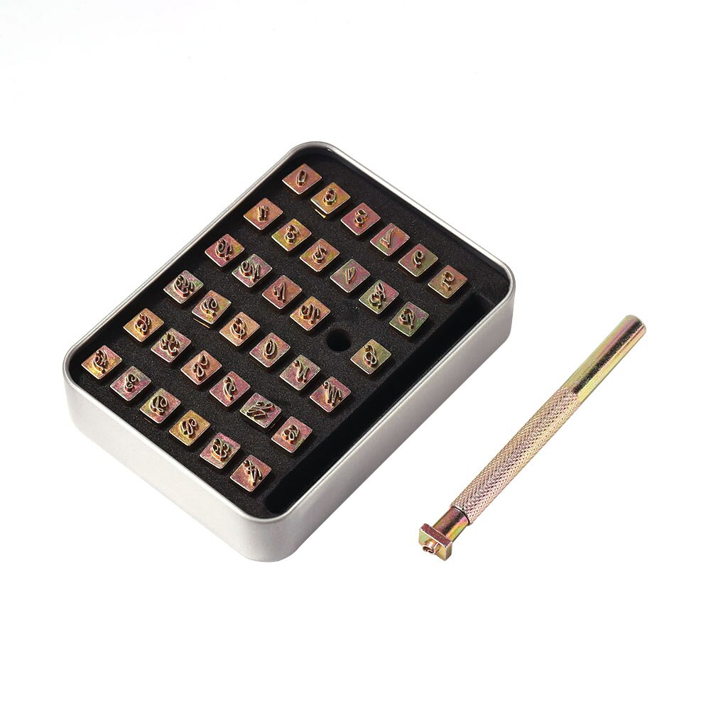 26 Alphabet Numbers Zinc Alloy Stamping DIY Leather Punch Tool English Letters Symbols Metal Printing Set Engraving Craft