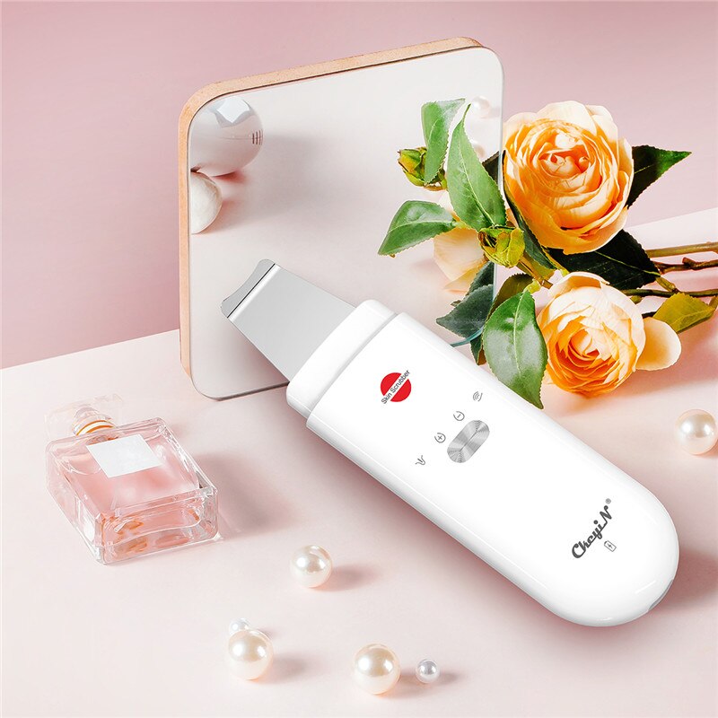 CkeyiN Ultrasonic Skin Scrubber Deep Cleaning Skin Care Peeling USB Plug Beauty Face Acne Blackhead Remover Ultrasound Machine