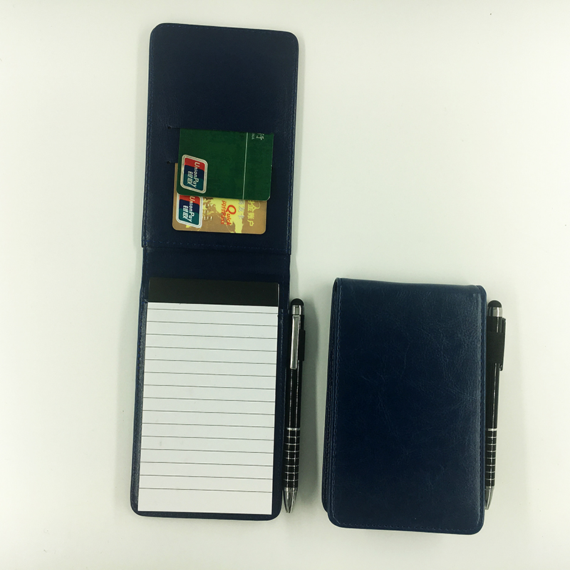 Ruize multifunktions lille notesbog  a7 planner læder lomme notesbog mini note bog med pen business office notesblok papirvarer: Blå