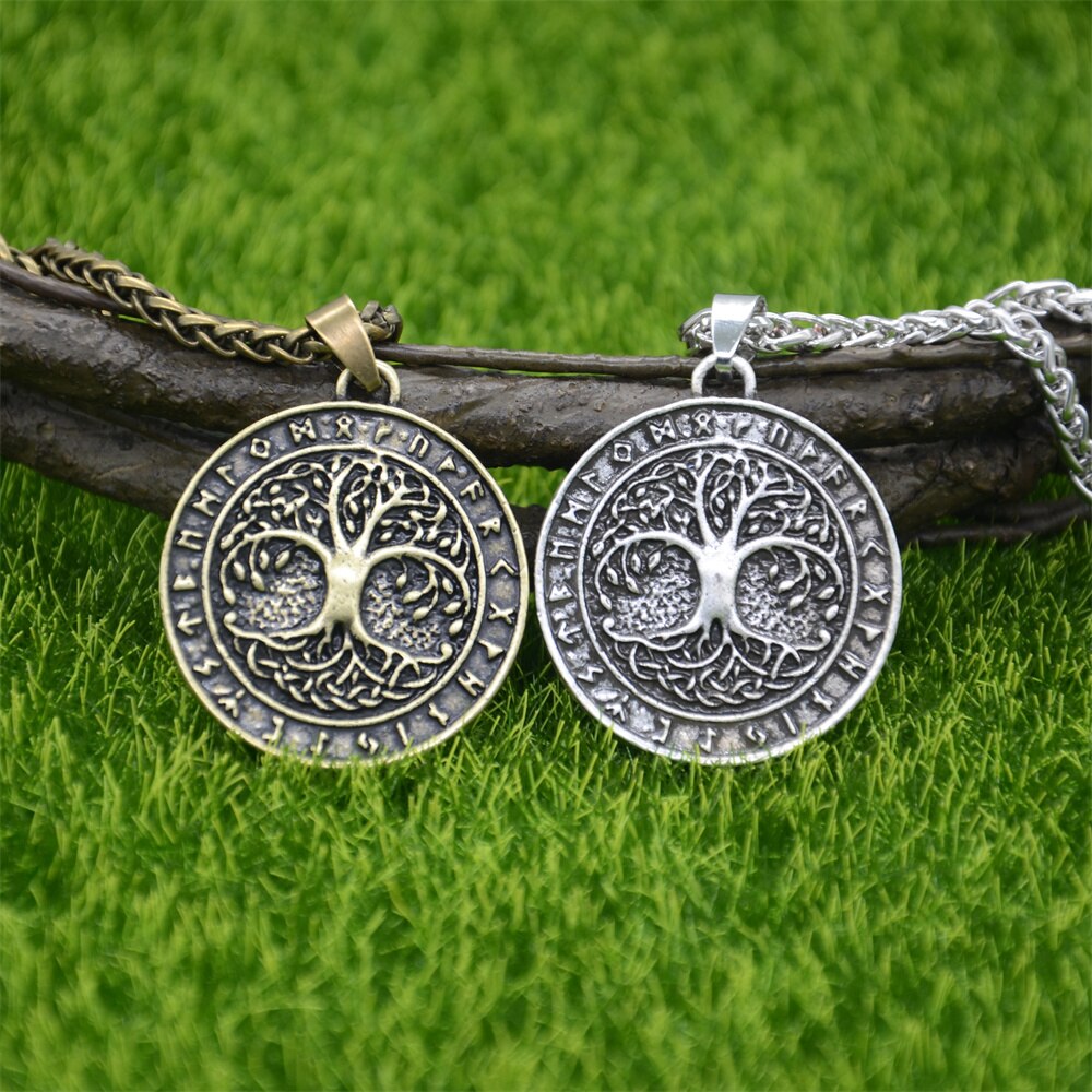 Nostalgie Boom Van Leven Amulet Norse Runic Runen Talisman Viking Sieraden Ketting Gothic Accessoires