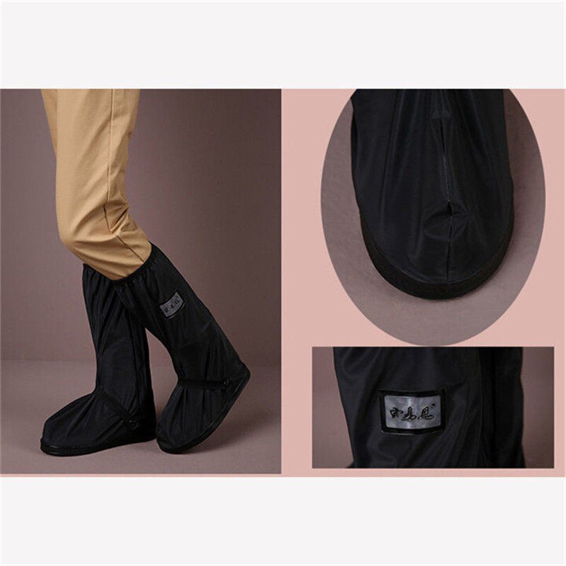 Waterproof Reusable Motorcycle Cycling Bike Rain Boot Shoes Covers Rainproof Shoes Cover Rainproof Thick