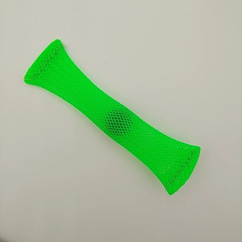 Tube de maille tissé avec billes balle autisme tdah anxiété thérapie jouets serrant Vent soulagement du Stress main Fidget jouet: Green