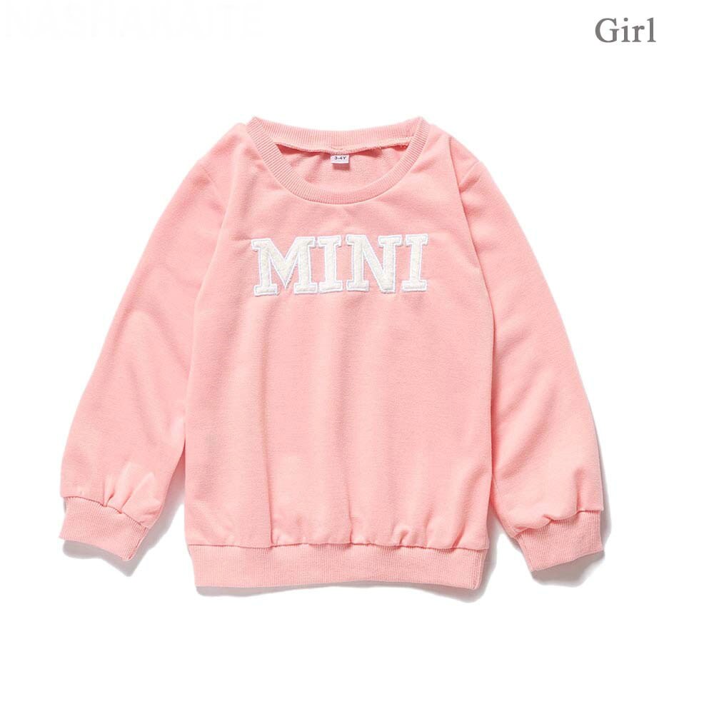Mini mama list s potlačou rodinné mikiny outfity oblečenie ružová mikina s dlhým rukávom pre matku a dcéru jeseň zima