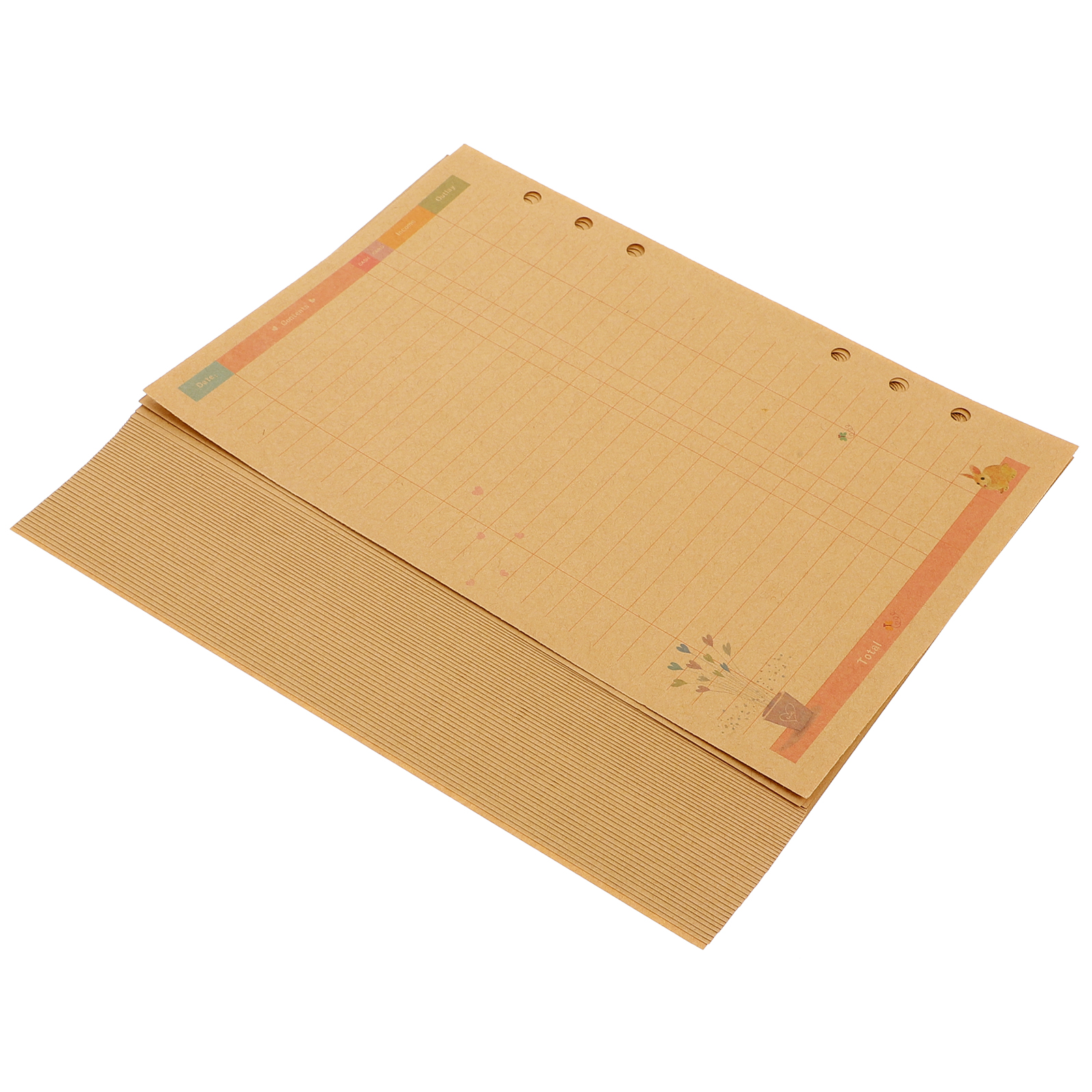 2pcs Loose-leaf Notebook Refills Six Holes Notebook Replacement Accessories: Assorted Color