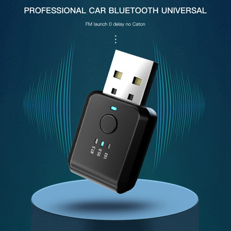 FM Transmitter Car Wireless Bluetooth 5.0 Radio Modulator Car Kit Handsfree Audio Adapter No Delay NO Noise Accessories