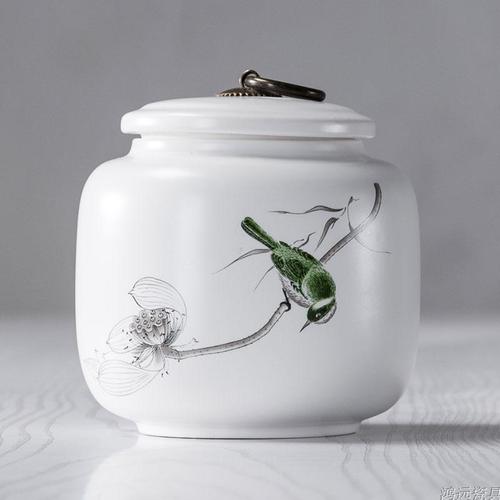 Ceramic Large Tea Caddies Handmade Chinese Moisture Proof Seal Tea Coffee Sugar Storage Jars Caja Para Te Home Storage 50: style13