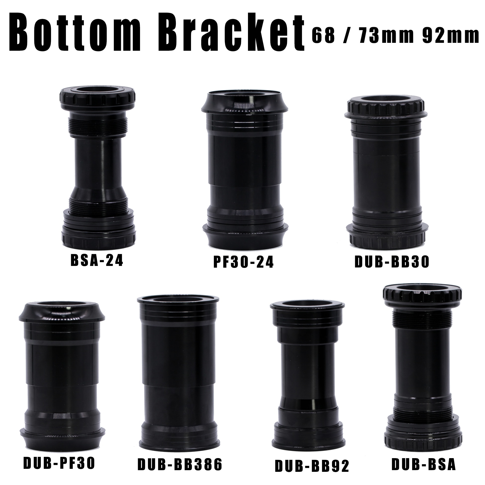 Support de pédalier, DUB pour SRAM vtt/route BSA, BB92, PF30, BB30, BB386 24mm 28.99 68/73mm 92mm, Compatible avec les outils traditionnels,