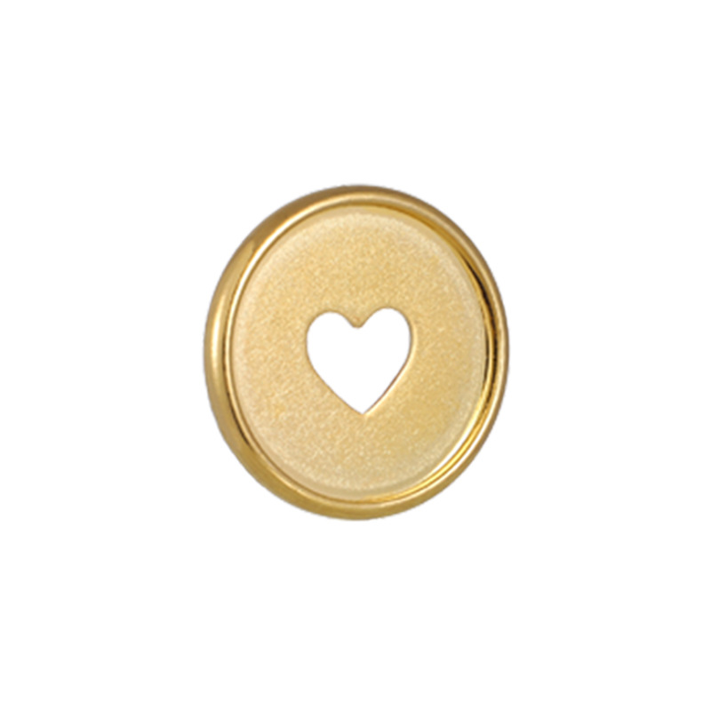 100PCS 35MM Mushroom Hole Loose Leaf Ring Binding Heart Binder Plan Buckle Disc Colorful Heart Plastic Disc DIY Binder Notebook: Gold