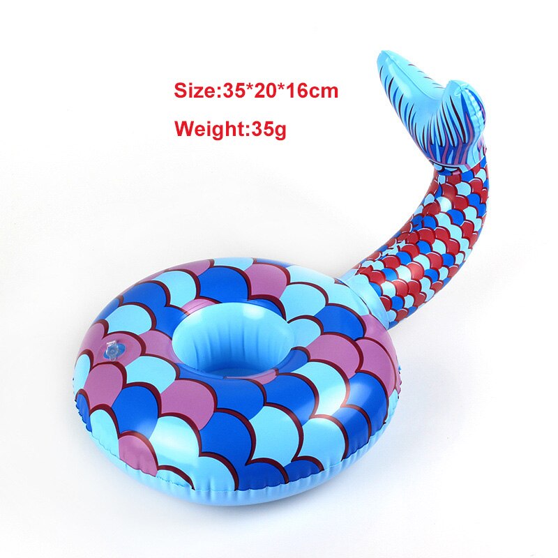 Mini Water Coasters Floating inflatable cup holder Swimming pool drink float toy inflatable circle Pool Coasters Swan Flamingo: 04