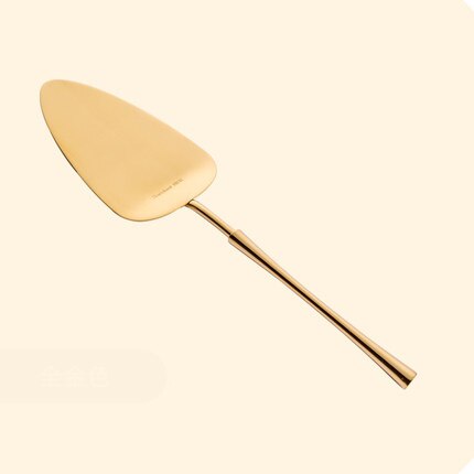 1Pc Stainless Steel Serrated Edge Cake Server Blade Cutter with Cake Knife Pizza Cake Shovel Kitchen Baking Pastry Spatulas: gold