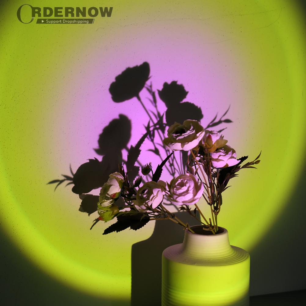 Sunset Lamp Projector Rainbow Atmosphere Led Night Light for Home Bedroom USB Lamp Live Room Photography Photo Wall Decoration