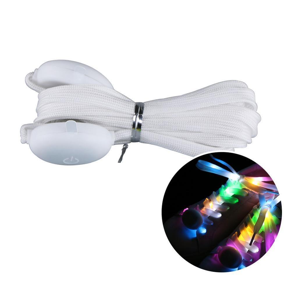 1 paar 120CM LED Schoenveters Cool Lichtgevende Knipperende Veters Disco Party Light Up Glow Nylon Band: as the picture