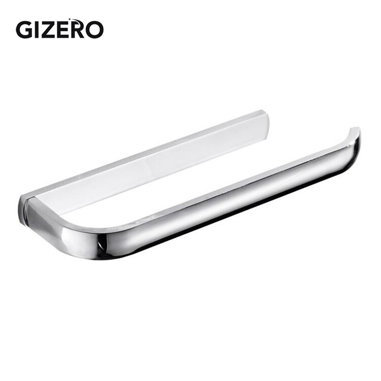 GIZERO Bathroom Towel Rack Solid Brass Towel Bar Antique/Chrome/Brush/Golden Towel Holder Hanger Wall Mounted ZR2225: Chrome