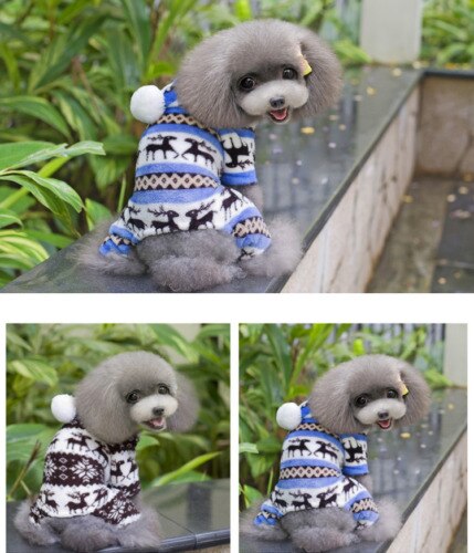 Manteaux de noël pour chiens | Pull pour chiot chat, vêtements chauds, pull-over, tricot, Costume à capuche,