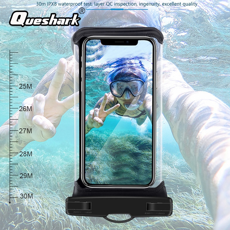 Touchscreen waterdicht spring drijven duiken zwemmen telefoon tas zee 6.9 inch mobiele telefoon houder tas