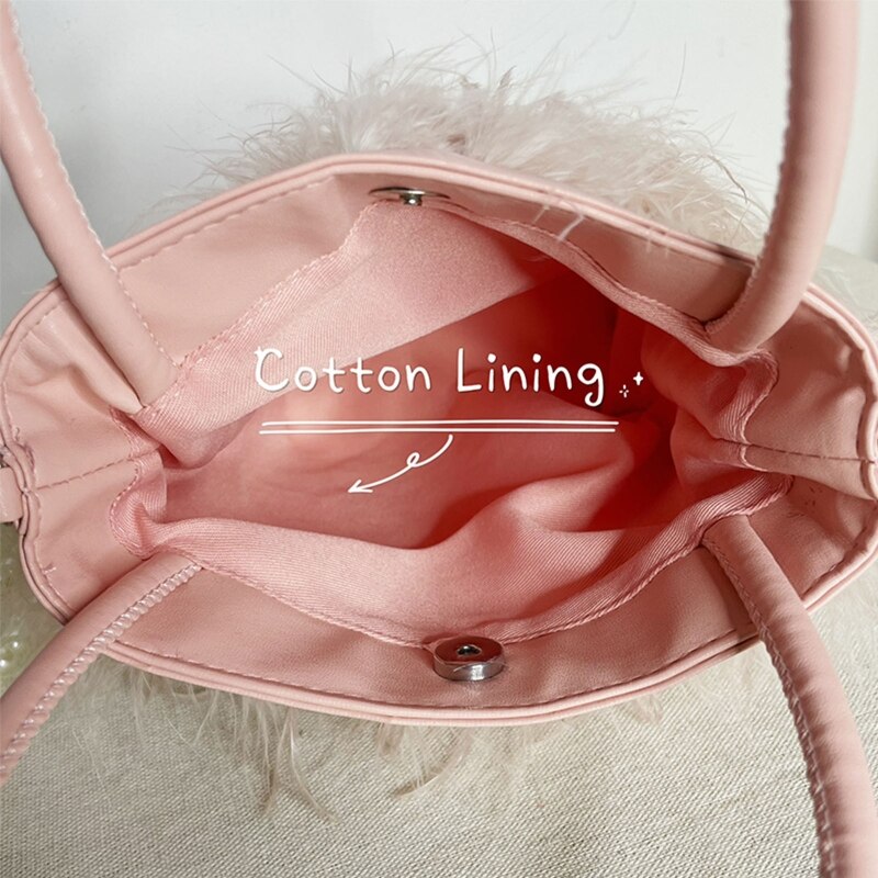 Mädchen- und damen-schultertasche aus pu-leder und kunstpelz, umhängetasche für bankette, jahreshauptversammlungen, partys und nachtclubs