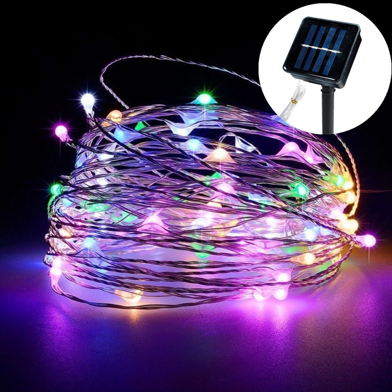 LED Solar String Licht Outdoor Garten Lichterkette Led Twinkle Wasserdichte Lampe für Weihnachten Party Dekoration 4m/7m/12m/22m/32m: Rot / 21-30W