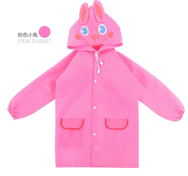 Chubasquero impermeable de estilo Animal de dibujos animados para niños, chubasquero, ropa de lluvia, chubasquero de estilo Animal para estudiantes: Rosa