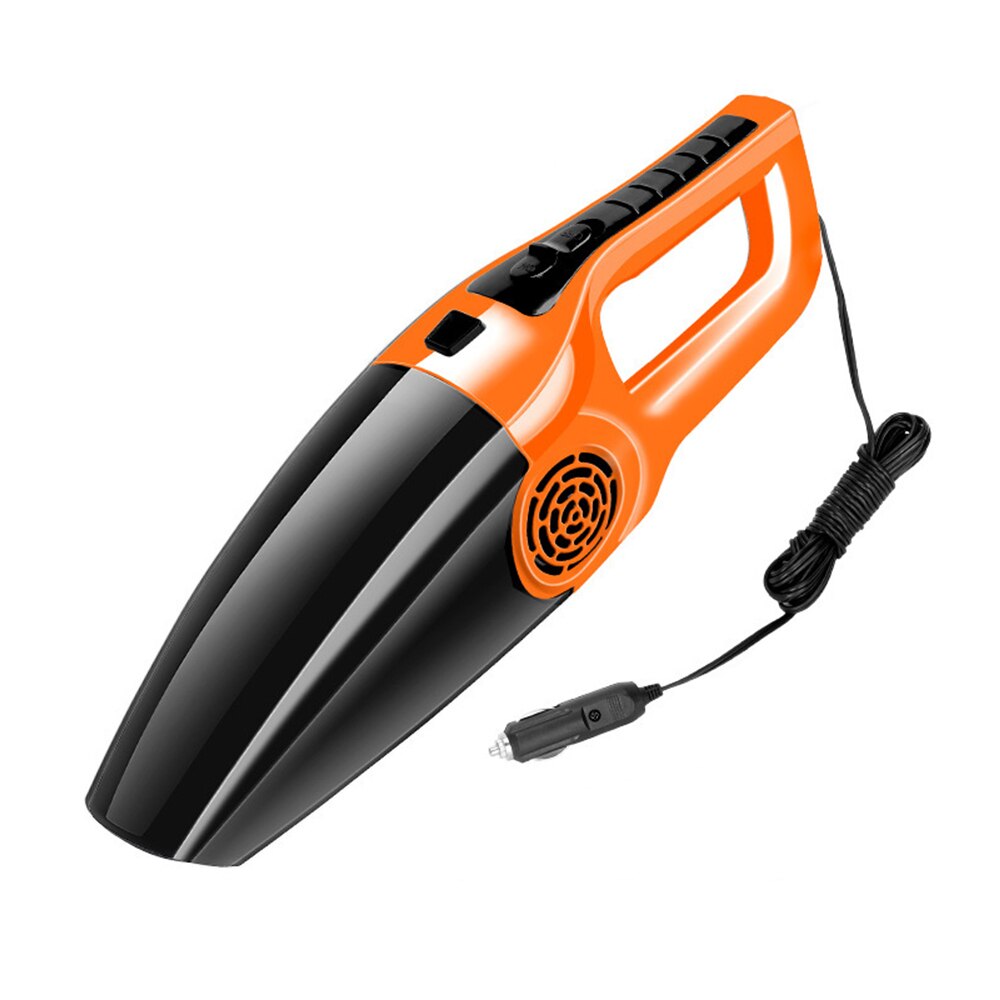 Car Vacuum Cleaner 12V 120W Suction Wet & Dry Use Wired Handheld Cord Portable Vacuum Auto Electrical Appliances Car Cleaner: Orange