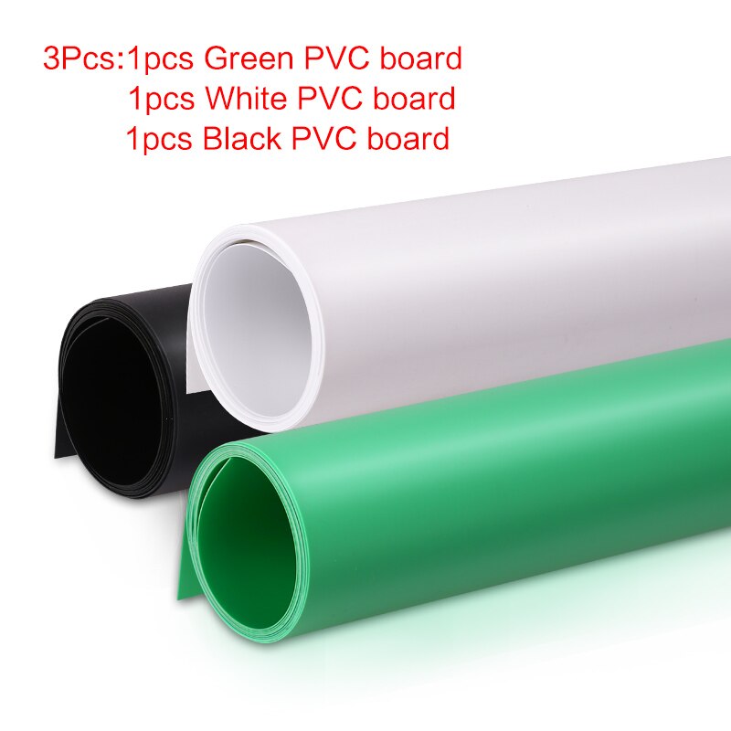 Effen Kleur Matt Frosted PVC Achtergrond Plaat 3PCS 43*60cm Fotografie Achtergrond Doek Waterdicht Anti- rimpel: Groen