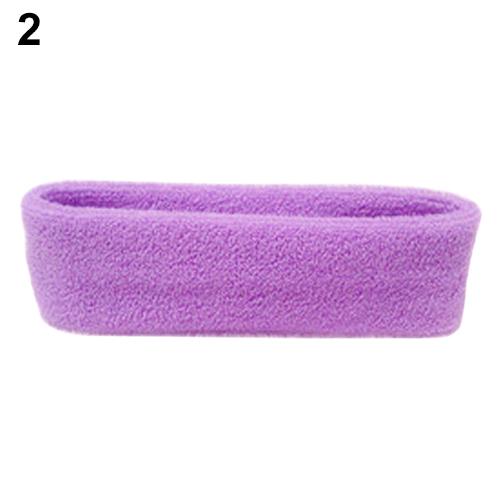 Moda feminina esporte suor sweatband bandana yoga ginásio cabeça de estiramento faixa de cabelo faixa de banda de cabelo sweatband bandana: Light Purple