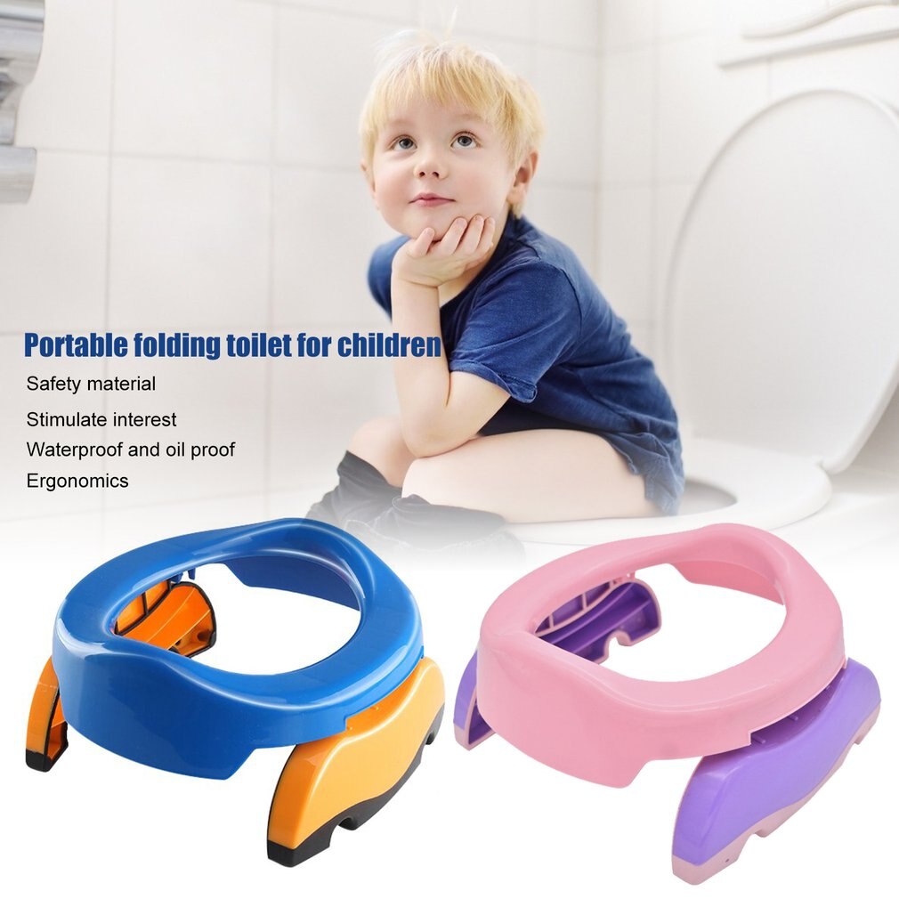 Orinal portátil plegable para bebés, asiento de entrenamiento para el baño, anillos de viaje, inodoro ligero para niños