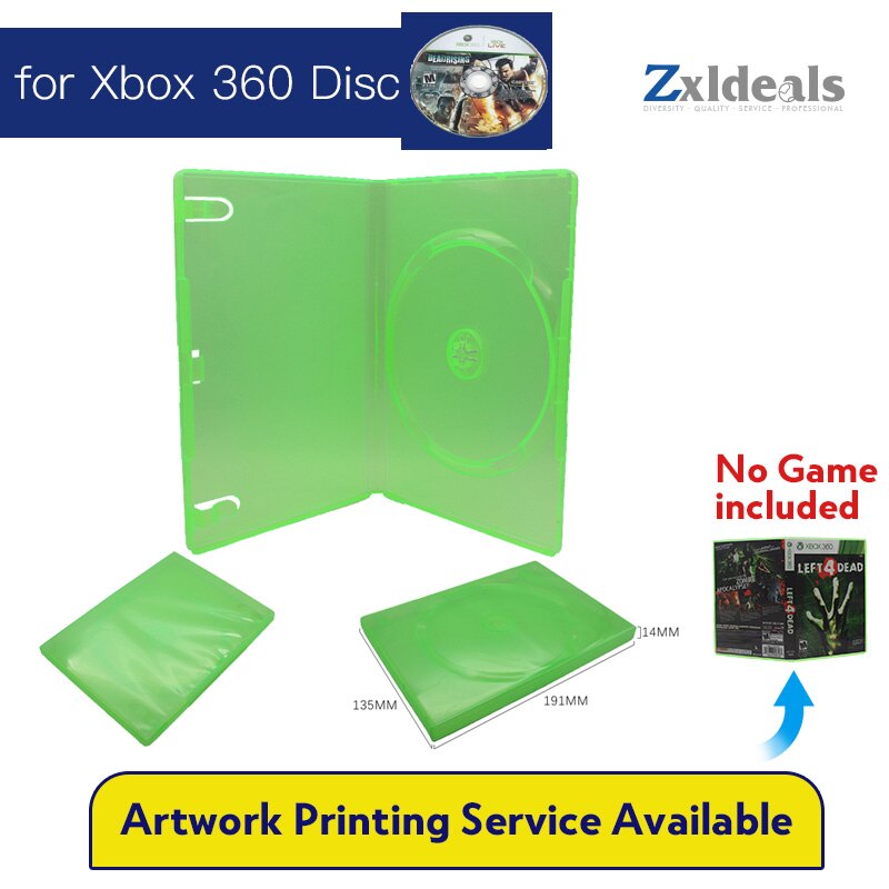 Vervanging Case Voor Xbox 360 Game Disc Spare Groene Doos Enkele Cd