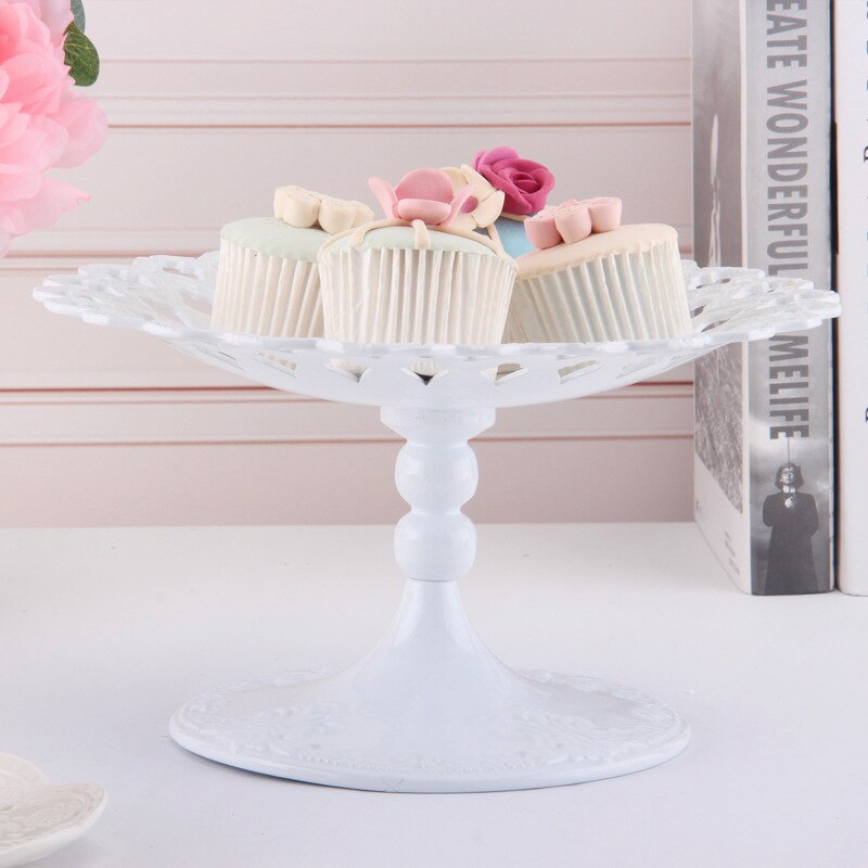 Bruiloft cup cake stand witte cake kant